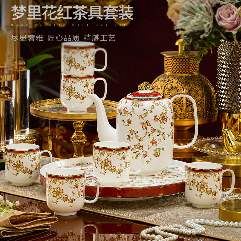 原木河藝術陶瓷中式水具套裝