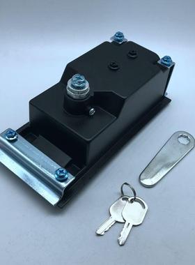 MS888-1带锁芯黑色配直锁片门锁，箱变锁，箱式变电站锁，美变锁