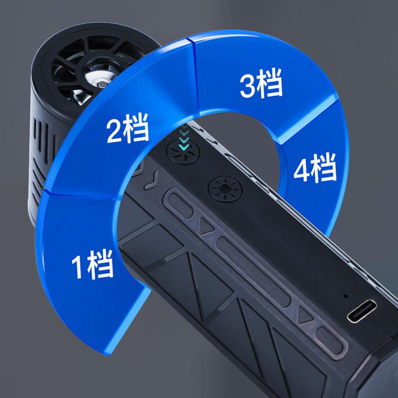 跨境暴力涡轮风扇高速无刷迷你便携风扇户外手持无线吹风机