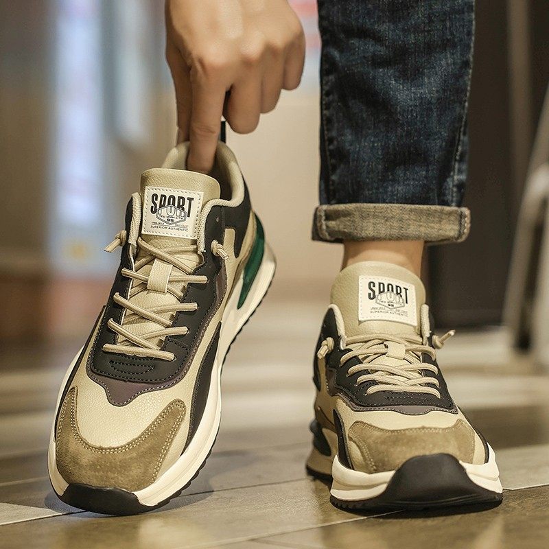 男鞋秋季透气2025新款板鞋一脚蹬跑步运动鞋男士休闲阿甘鞋子潮鞋