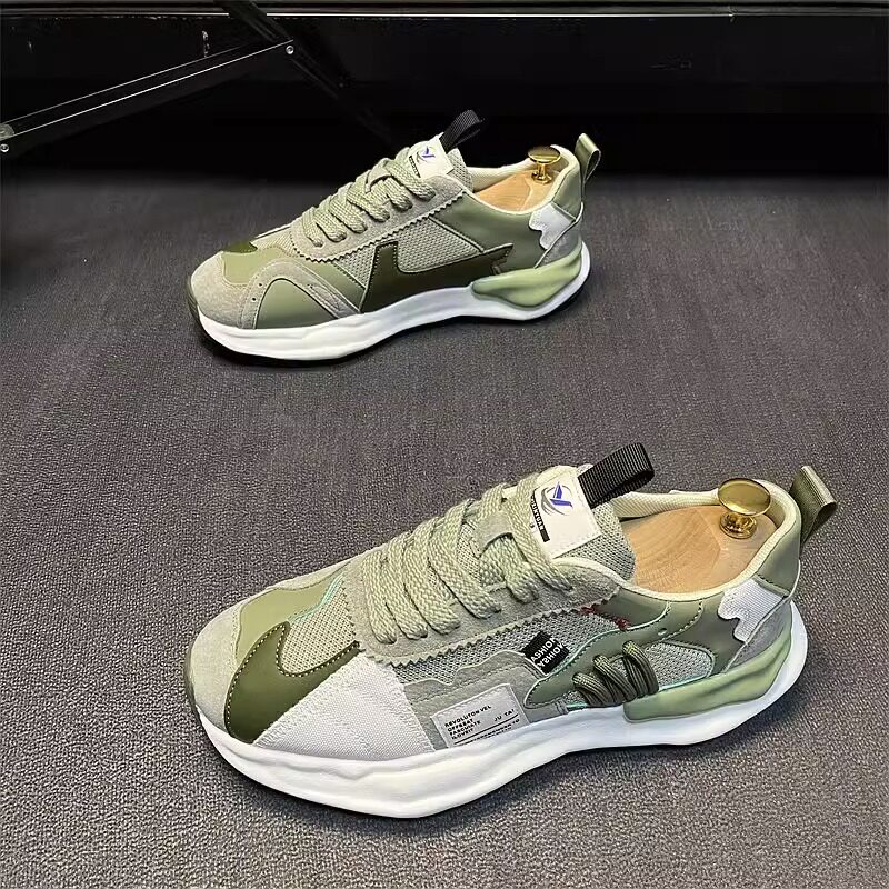 男鞋冬季透气2025新款网面跑步运动鞋阿甘休闲鞋子潮鞋男士老爹鞋
