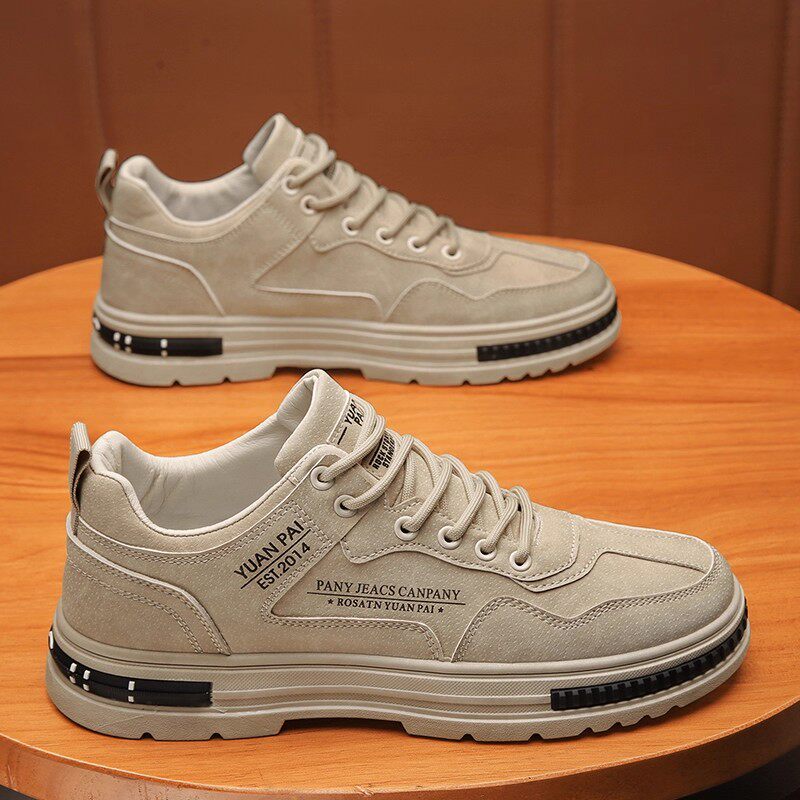 男鞋冬季2025新款休闲鞋子潮鞋百搭工装马丁鞋低帮男士登山运动鞋