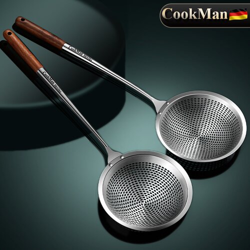 德国花梨木柄304不锈钢大漏勺