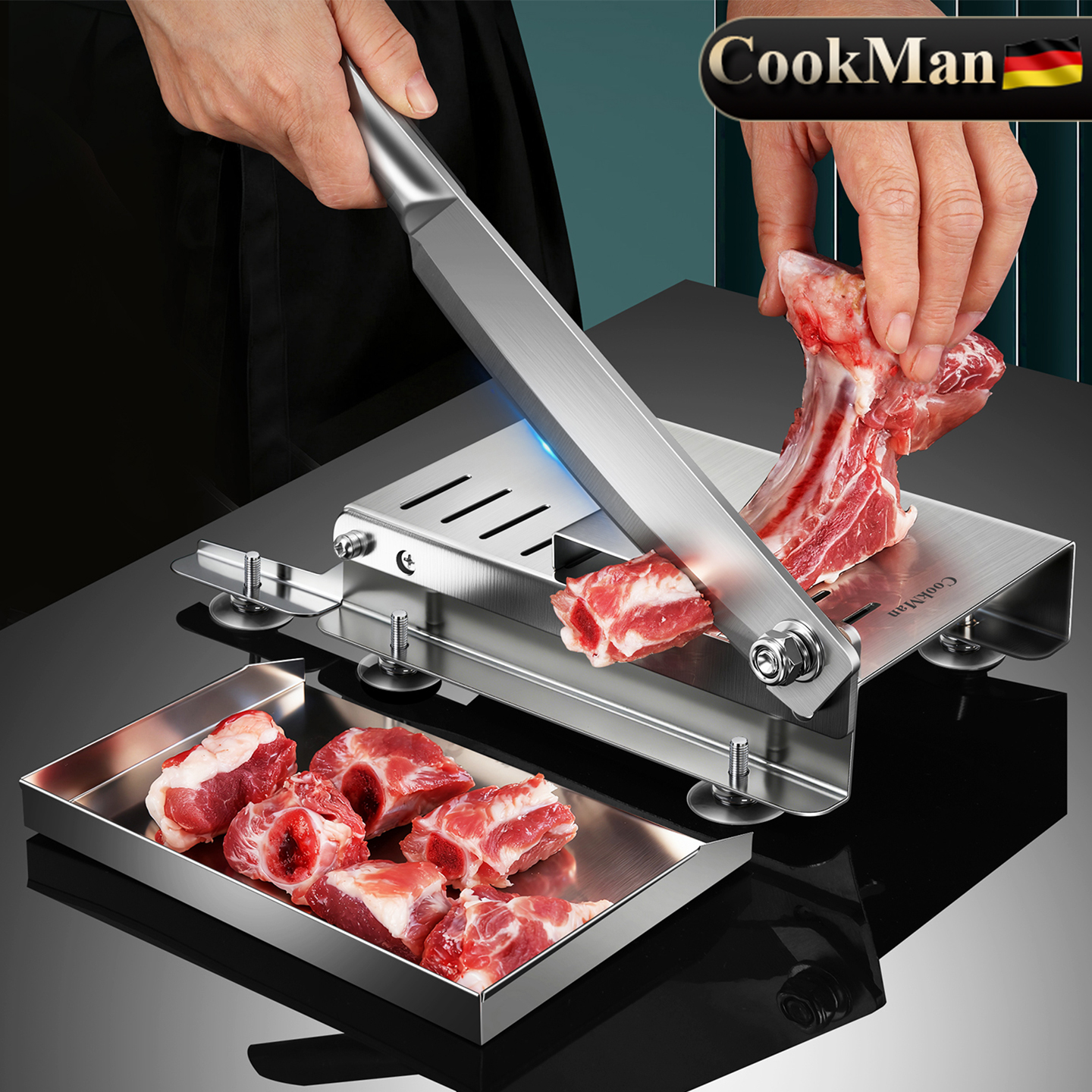 全钢版多功能铡刀切骨机斩骨神器