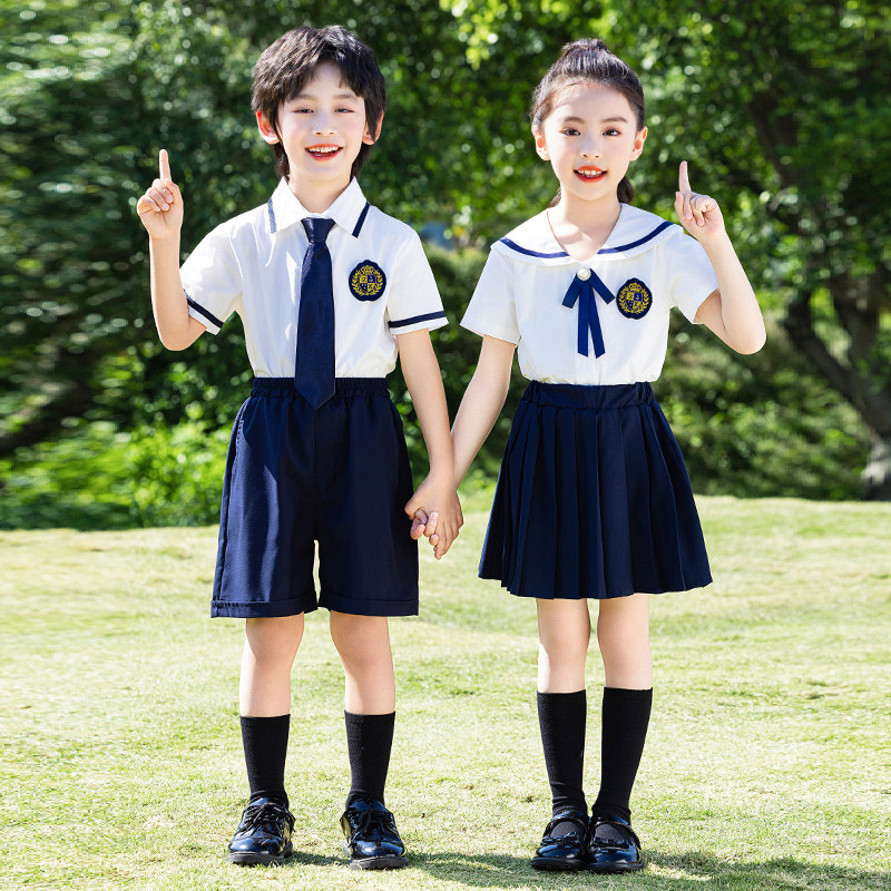 英伦学院风小学生校服夏季新款幼儿园毕业演出服儿童班服韩版制服
