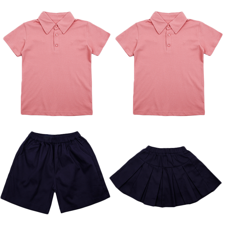英伦学院风校服套装中小学生春夏季新款男女童班服四件套幼儿园服