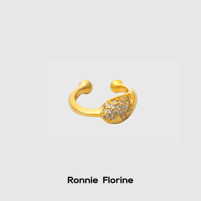 Ronnie Florine小众设计高级感轻奢无耳洞耳夹新款花苞耳骨夹
