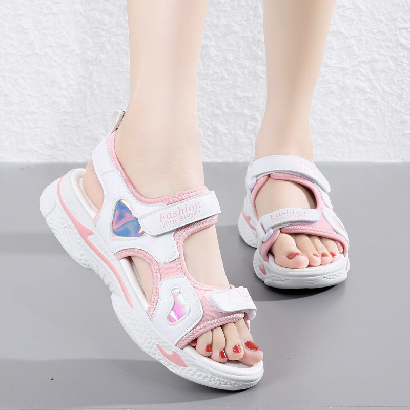 软底防滑运动凉鞋女大童脚肥41大码42大童12小学生13初中学生15岁