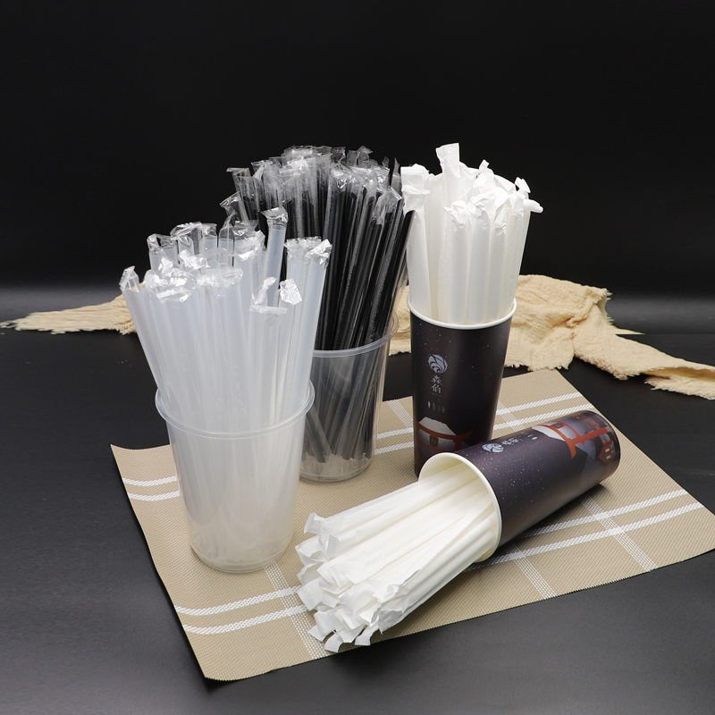 珍珠奶茶冰沙单支独立包装粗吸管