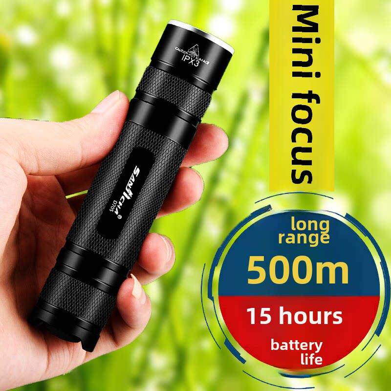 Zoom超亮手电筒迷你充电自行车便携式远程小型自行车灯，用于观察