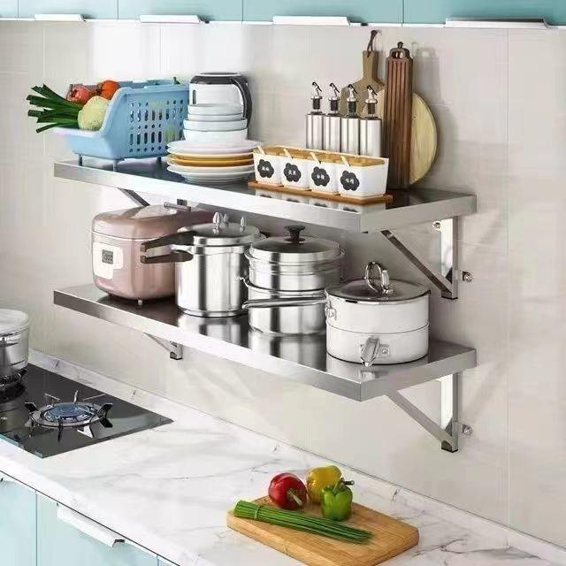 加厚不锈钢可折叠挂墙折叠桌置物架壁挂式墙上餐桌收纳厨房调料