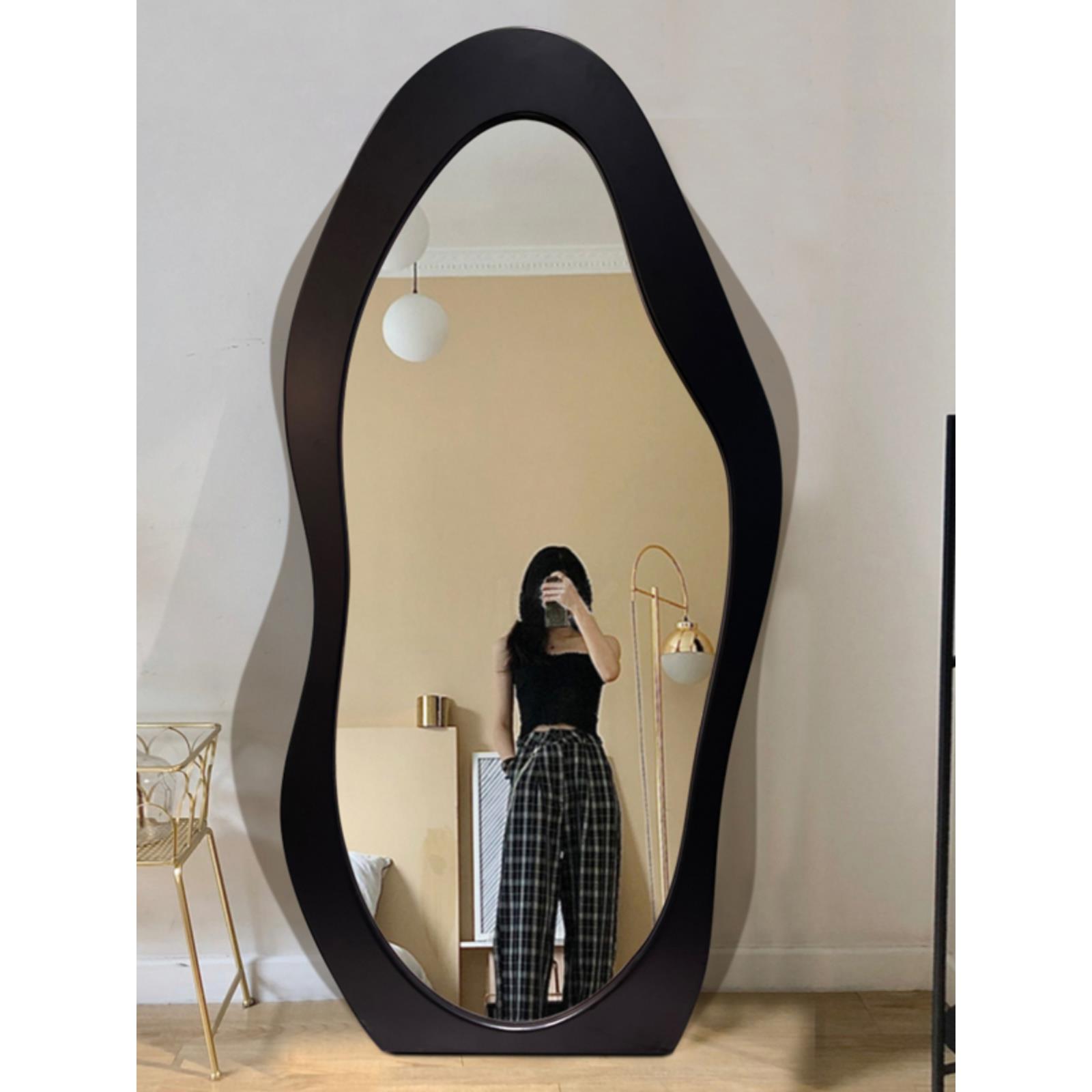 ins风全身落地镜衣帽间服装家用女生卧室网红试衣镜显瘦穿衣镜子