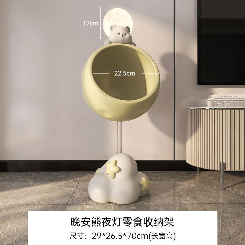 .晚安熊夜灯客厅落地大摆件电视柜沙发旁卧室置物架猫爬架家居饰