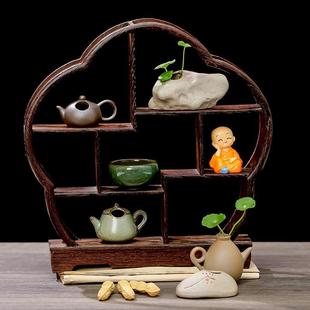 实木博古架古风客厅玄关摆件展示架办公室茶桌装 中式 饰品茶室架子