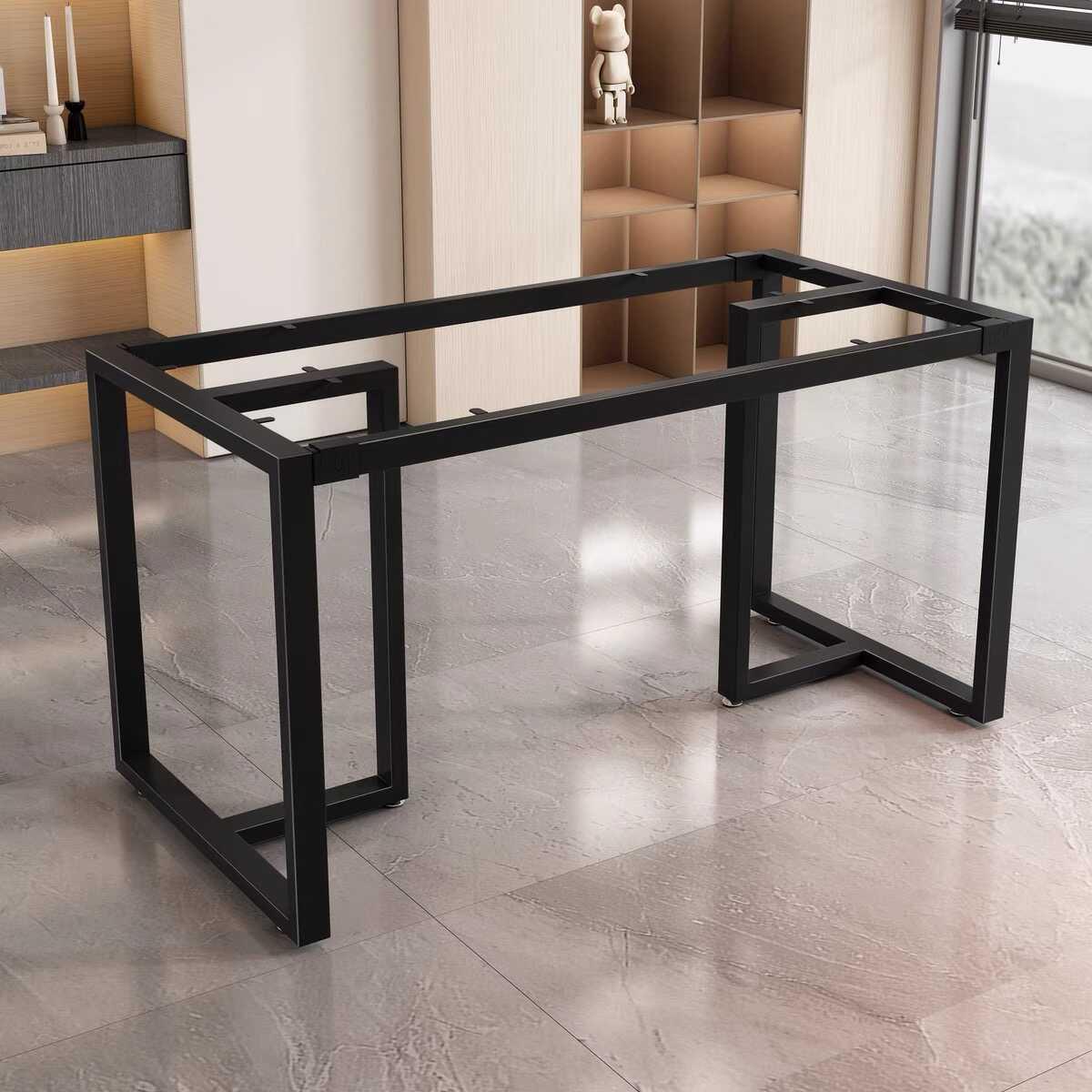 铁艺桌腿支架岩板大板桌脚底座办公室餐桌脚架子电脑书桌茶几支撑