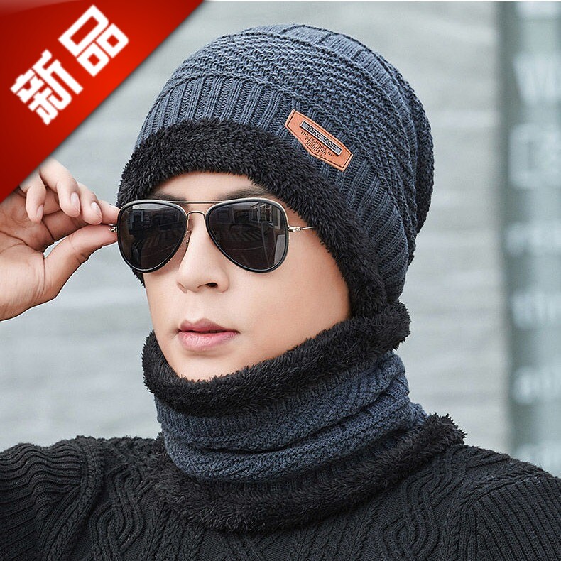 A冬天帽子新款男加厚毛线帽加绒保暖冬季棉帽青年女冬针织帽