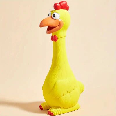 Large Cartoon Latex Screaming Chicken Duck Dog Chew Toy - Du