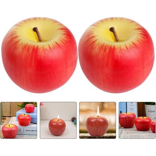 Creative Apple Candle Christmas Christmas Eve Gift Fruit Can