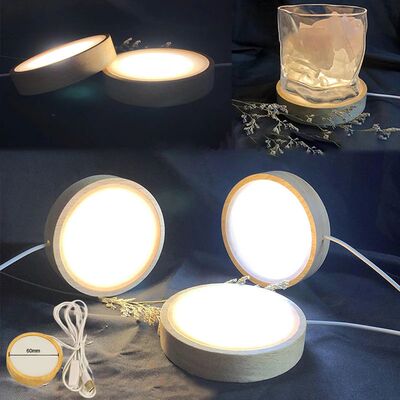 Wooden LED Light Base Night Light Holder Display Decoration