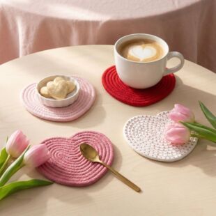 Love Pcs Hot Heart Pads Shaped Resistant for Trivets Heat