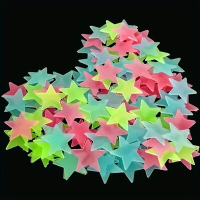 100 Piece Luminous Star Wall Sticker, Suitable for Bedroom,