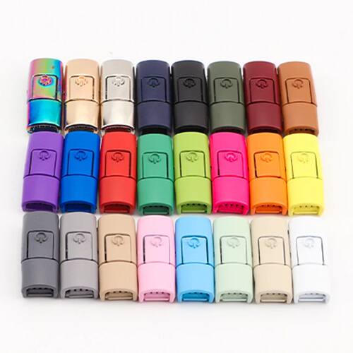 Switches Colorful Metal Buckle No Tie Shoe Laces Press Lock