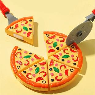 Kids Pizza Cutting Toy Simulation Plastic Pizza Dinette Chil