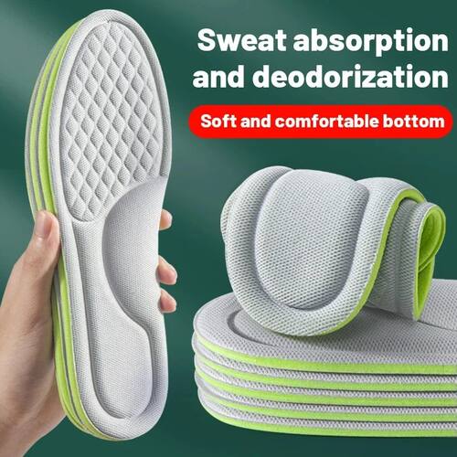 Sports Insoles for Shoes 5D Massage Soft Deodorant Breathabl