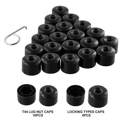 16+4 Pcs Car Wheel Cover Hub Nut Cap for Volkswagen Polo Ext