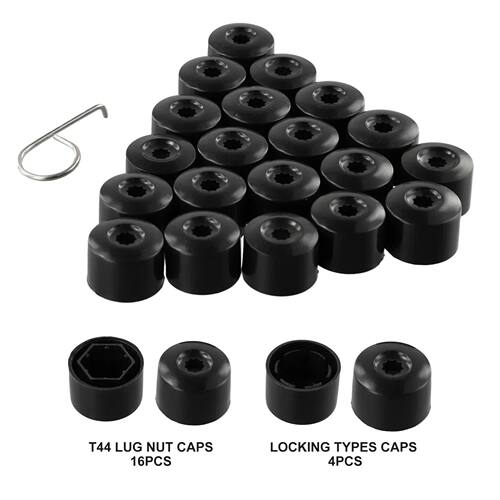 16+4 Pcs Car Wheel Cover Hub Nut Cap for Volkswagen Polo Ext