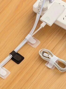 10 Piece Black/white Self-adhesive Nylon Cable Tie, Suitable