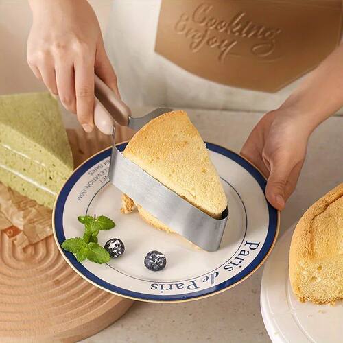 Stainless Steel Cake Server Slicer, Ergonomic Handle for Cut