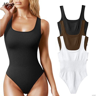 Shapewear Bodysuit Women Square Tumm Seamless Neck Sculpting