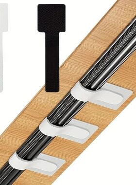 10 Piece Black/white Self-adhesive Nylon Zip Ties, An Easy-t