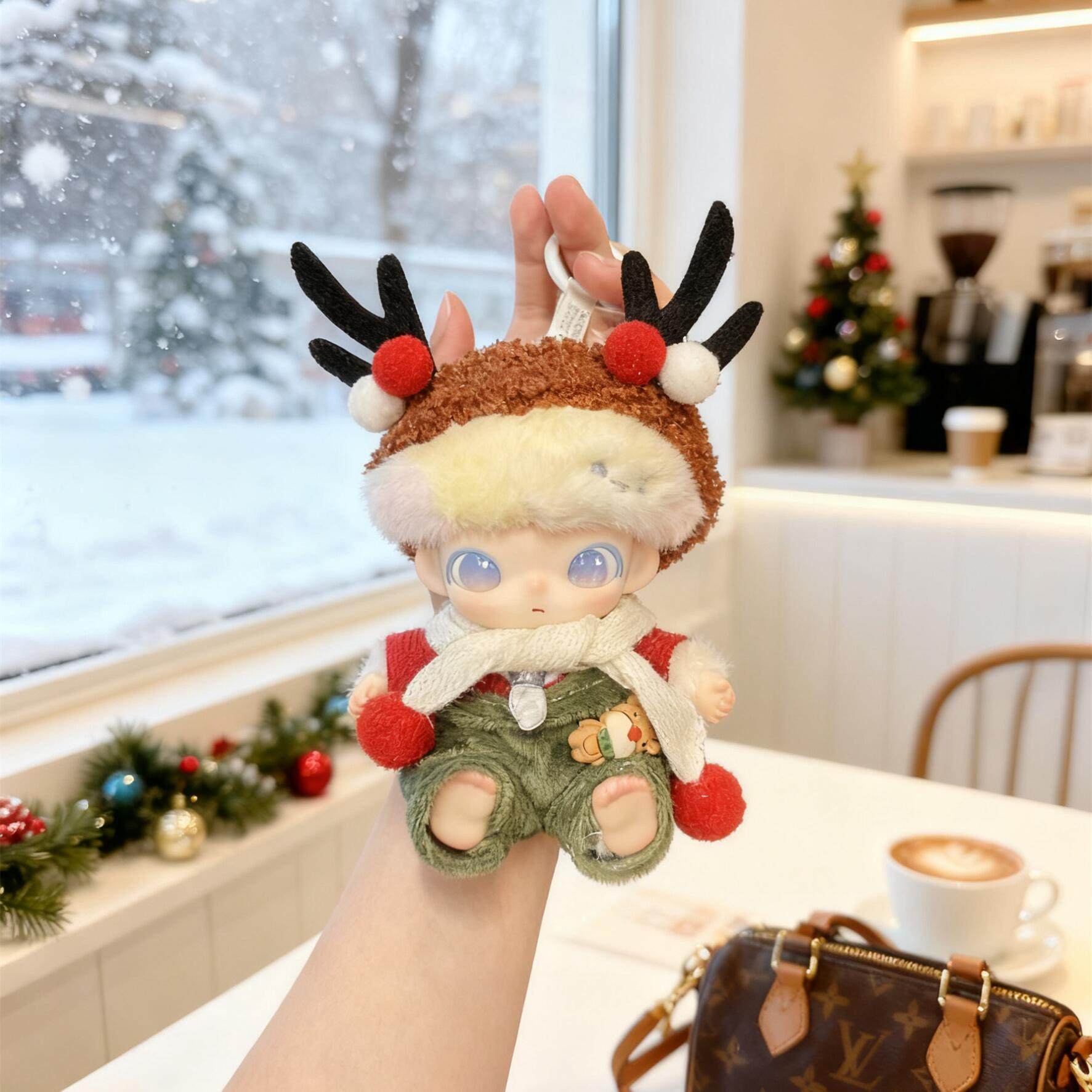 DIMOO娃衣DIMOO新品新生日记娃衣潮玩搪胶公仔衣服替换装圣诞麋鹿