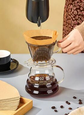 100 Pcs/set Coffee Filter Paper 101 Hand Brewed Coffee Pot F