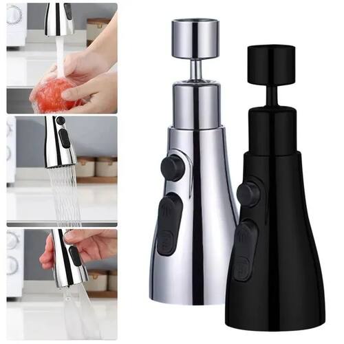 1pc 3 In1 Flexible Kitchen Faucet Sink Mixer Tap Electroplat
