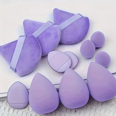 1 Set of Beauty Egg Set, Dark Purple, Triangular and Beauty