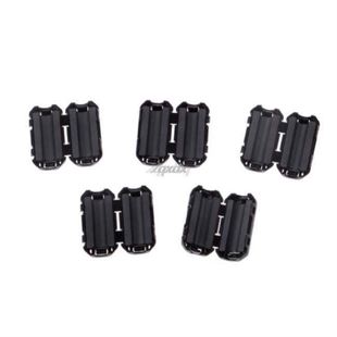 5 Pcs 5mm Clip-On Ferrite Ring Core Noise Suppressor For EMI