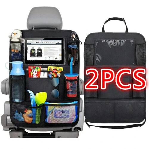 Car Seat Back Organizer 9 Storage Pockets with Touch Screen