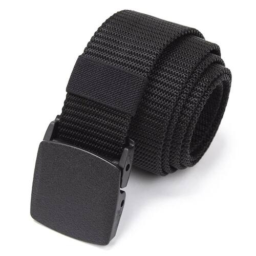 Automatic Buckle Men Nylon Webbing Belts Canvas Casual Fabri