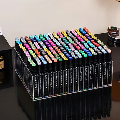 1pc large capacity multi interval desktop pen holder storage