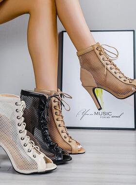 网纱高跟凉鞋女鞋women high heel sandals shoes big size 43