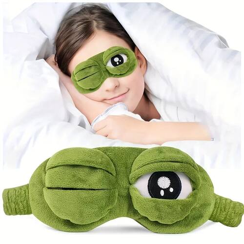 2026 New 3D Frog Sleep Mask Natural Sleeping Eyeshade Women