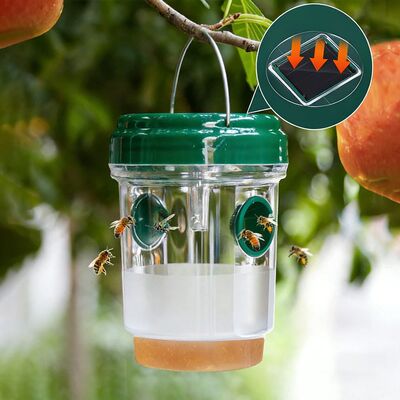 Clear Plastic Outdoor Insect Trap with Lid - Effective for C