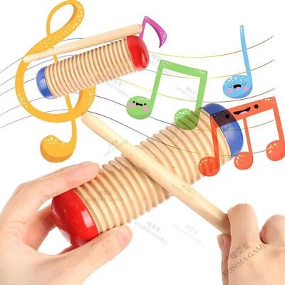 Kids Toy for Guiro Instrument Early Percussion Instruction f