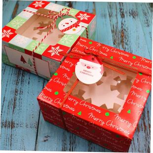 Christmas cake box 4 cupcake gift box biscuit chocolate box