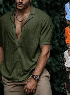 Summer Shirts For Men Shirt Tops 衬衫 Clothes Mens Vintage