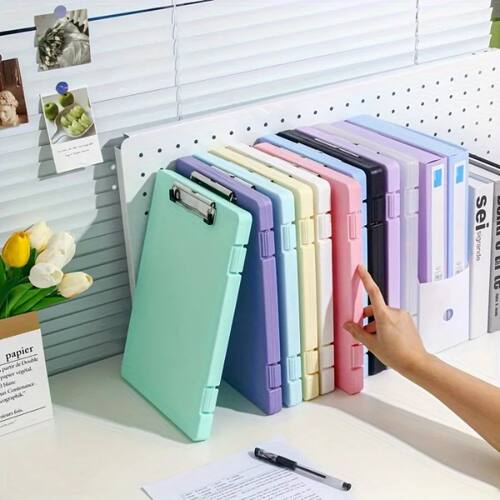 1 Piece Color Folder Storage Box, Multifunctional Desktop Or