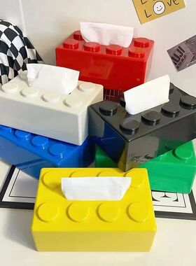1PC Creative Cartoon Building Block Tissue Box with High Aes
